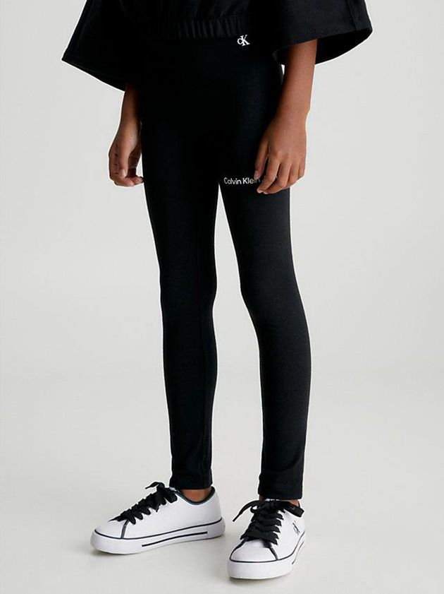 Calvin Klein USA Slim Girls Leggings Black 2430695-PD